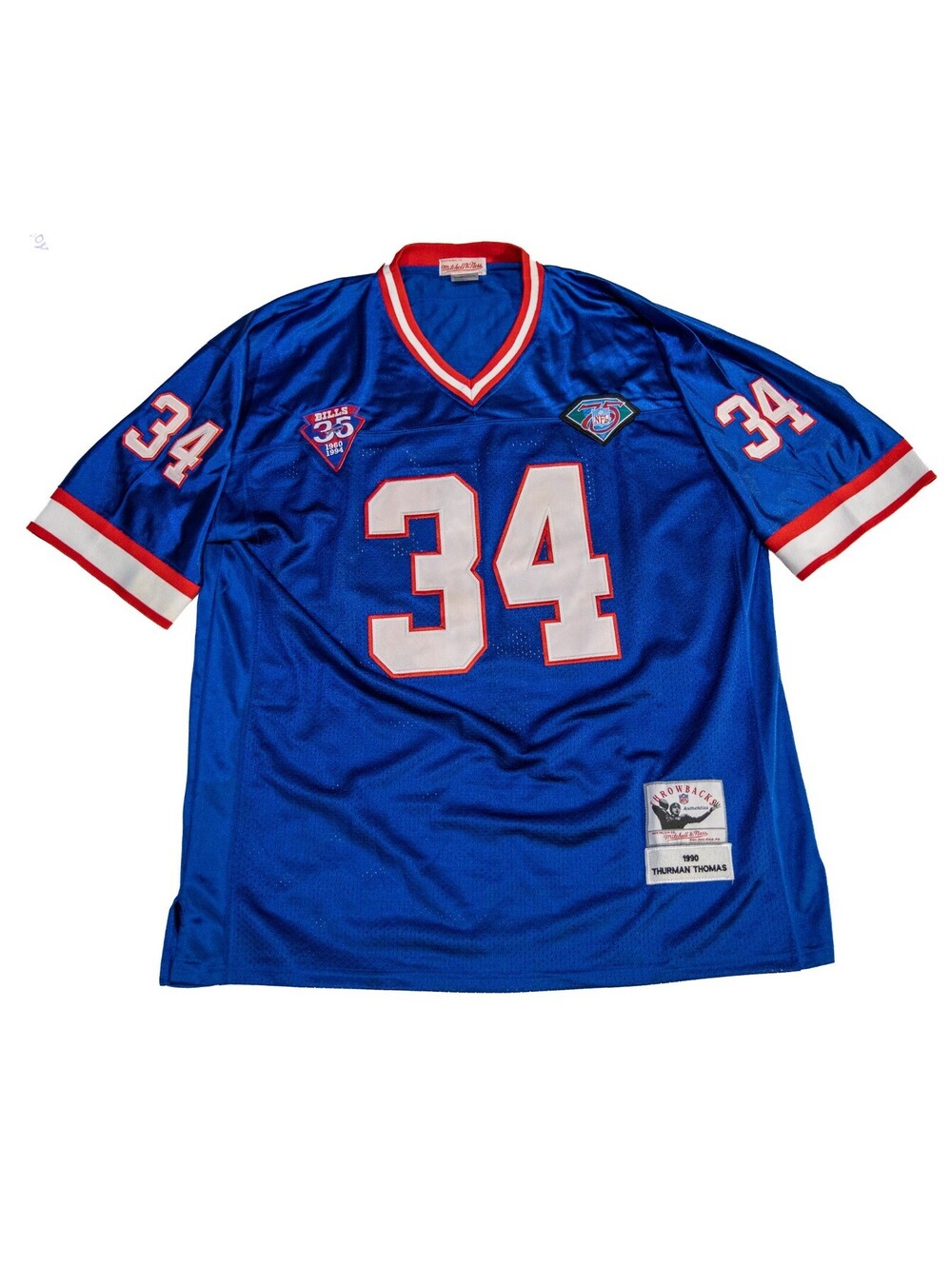 Buffalo Bills Thurman Thomas 1994 Mitchell & Ness Throwback Jersey Sz 54 2XL